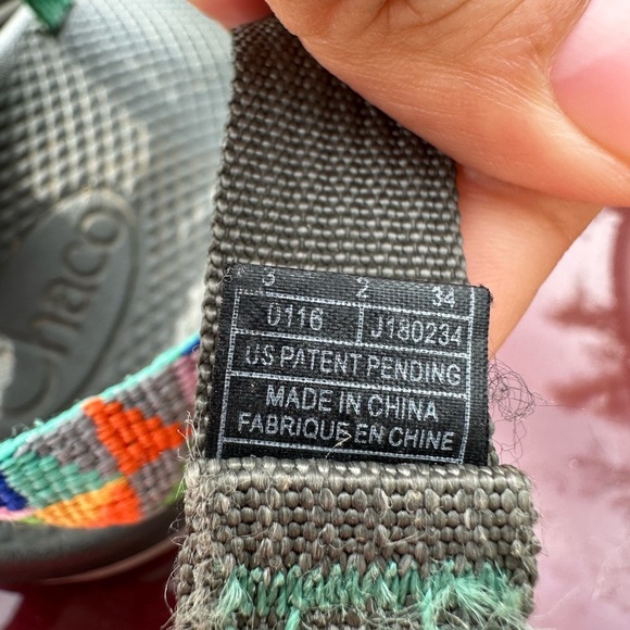 Chaco ZX1 Classic Size 3 Ecotread Sport Strap Sandal  Shoes Lime Multi-colored R - Picture 5 of 6